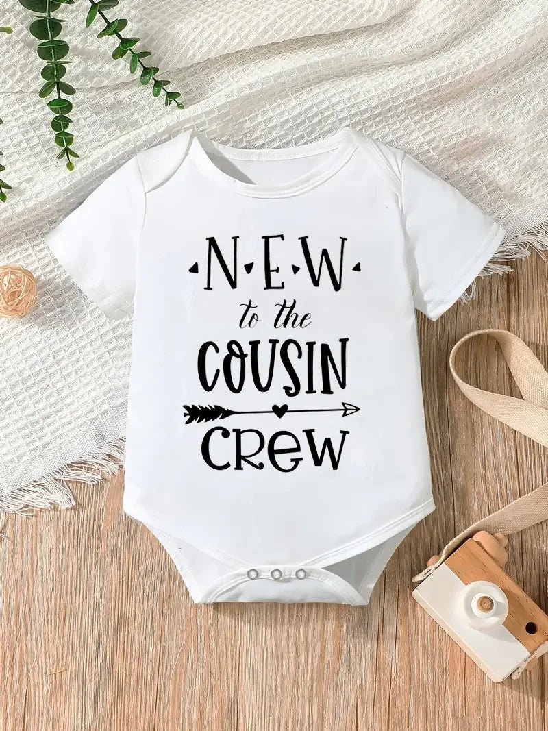 Printable Letters Baby Bodysuit |Cute Short Sleeve Romper for Newborns