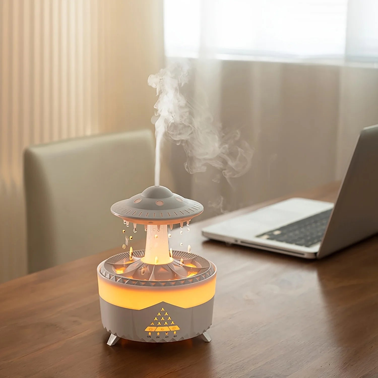 Aromatherapy machine water droplet humidifier home desktop mute with remote control essential oil diffuser
