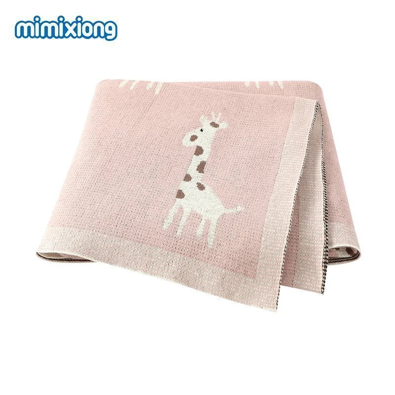 Cotton Knitted Blanket: Baby Swaddle Wrap, 100*80 CM, Super Soft Quilt