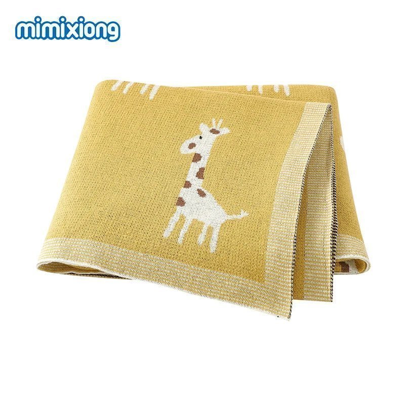 Cotton Knitted Blanket: Baby Swaddle Wrap, 100*80 CM, Super Soft Quilt