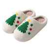 Christmas Fluffy Soft Cozy Bedroom Cartoon Plush Cute Slippers for Indoor Outdoor Use