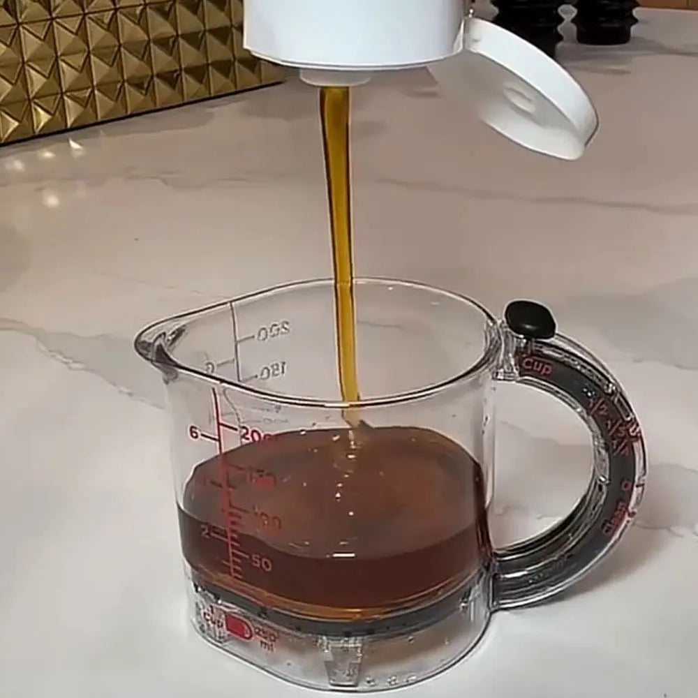 Adjustable 4-In-1 Measuring Cup Multi-Functional Measuring Cup with Scraper-Style Seal Base Measurings Cube Cups for Cooking