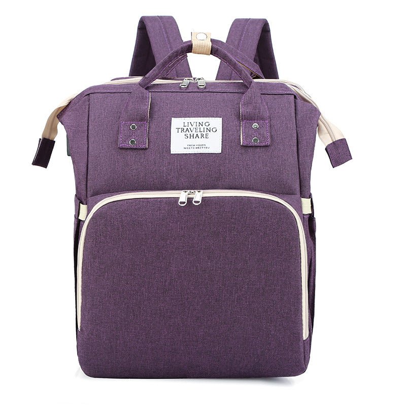 Backpack for Mothers: Large Capacity Mommy Bag with Folding Baby Bed